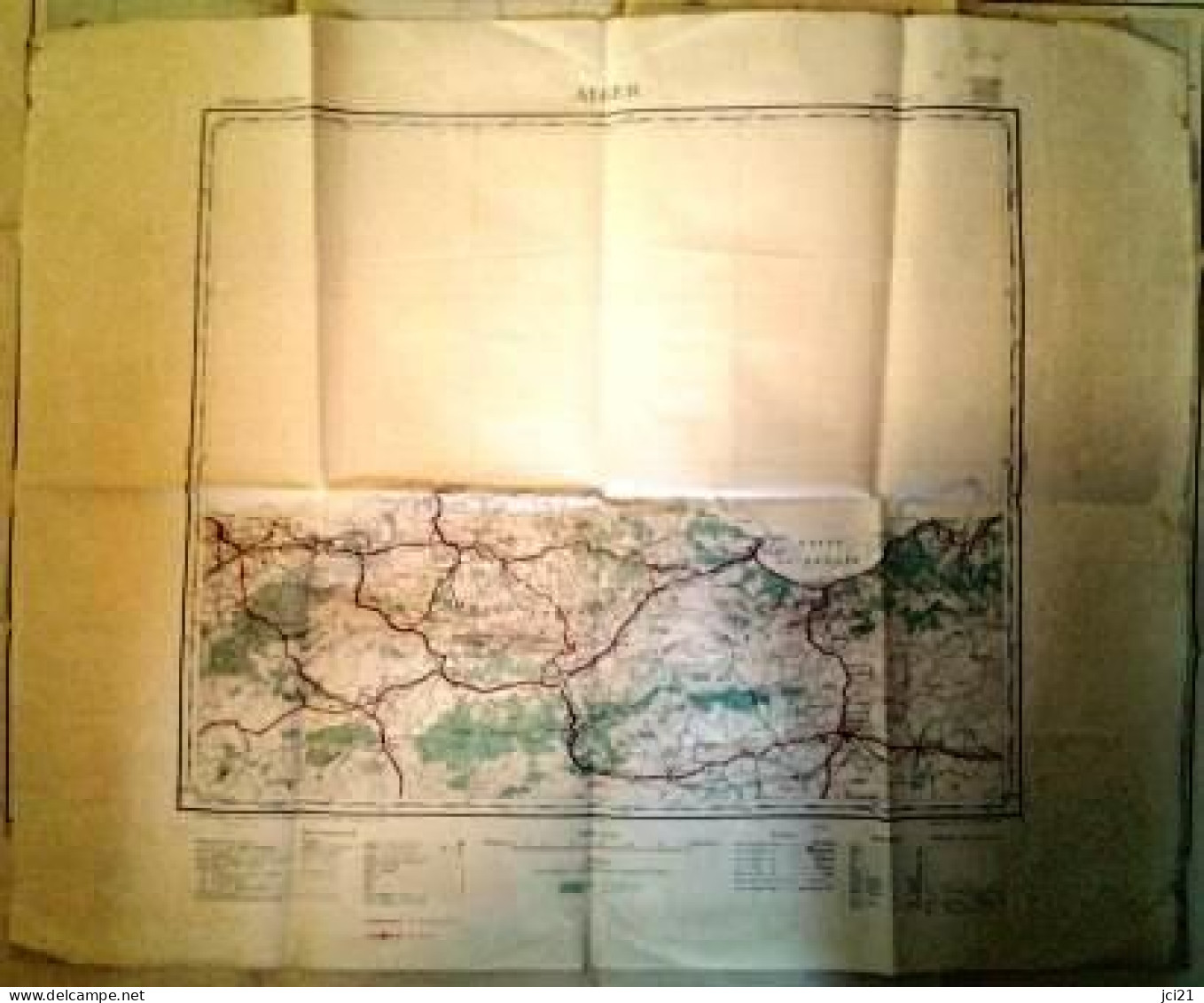 WW2 - Carte De Afrique - ALGER - Service Géographique De L'Armée De1938 [ H]_M283 - Fliegerei