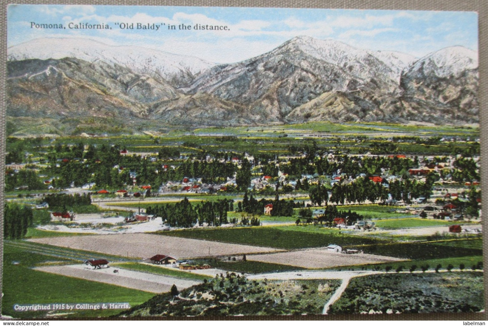 USA CALIFORNIA POMONA VALLEY OLD BALDY MOUNTAIN KARTE CARD POSTCARD CARTE POSTALE POSTKARTE CARTOLINA ANSICHTSKARTE - Long Beach