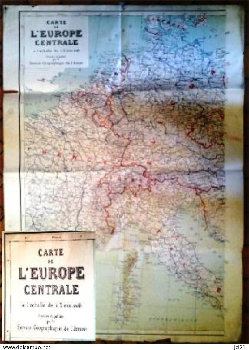 WW2 - Carte De L'EUROPE CENTRALE Du Service Géographique De L'Armée [B]_M277 - Fliegerei