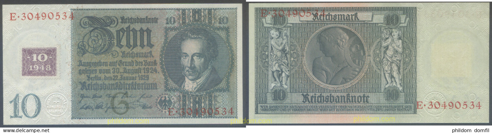 8035 ALEMANIA DEMOCRATICA 1948 GERMANY 10 REICHSMARK 1948 - Andere & Zonder Classificatie