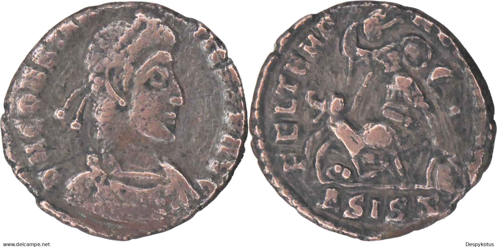 ROME - Maiorina Réduite - CONSTANCE II - Cavalier à Terre - FEL TEMP REPARATIO - 350 AD - RIC.361 - 18-088 - Republic (280 BC To 27 BC)