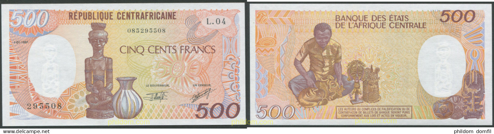 8087 CENTROAFRICANA 1991 REPUBLICA CENTROAFRICANA 1991 500 FRANCS - Central African States