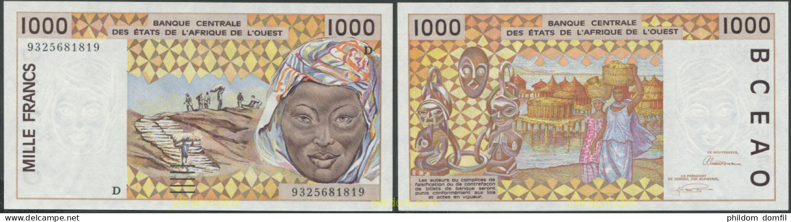 8095 MALI 1993 MALI WEST AFRICAN STATES 500 FRANCS 1993 SIGNATURE 25 - Malí