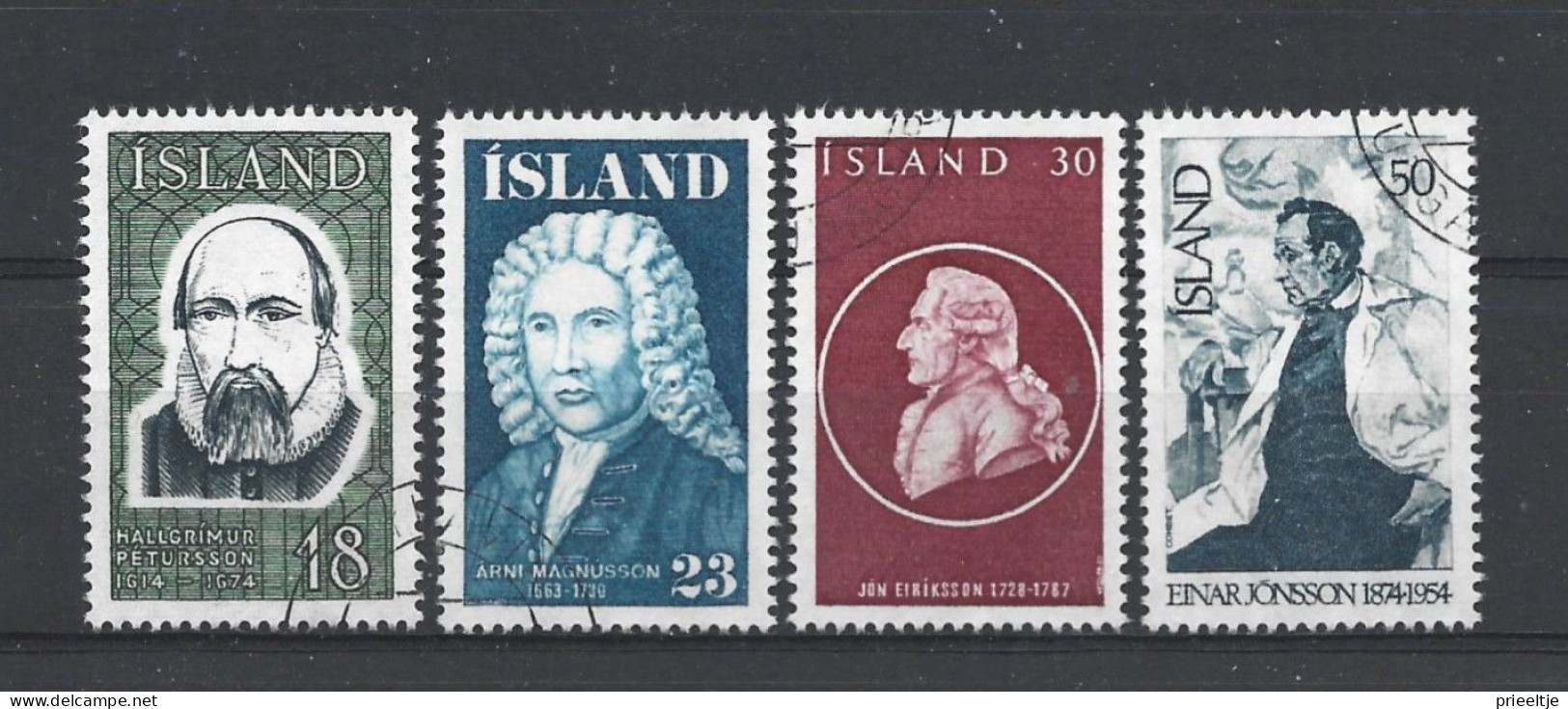Iceland 1975 Celebrities Y.T. 458/461 (0) - Used Stamps