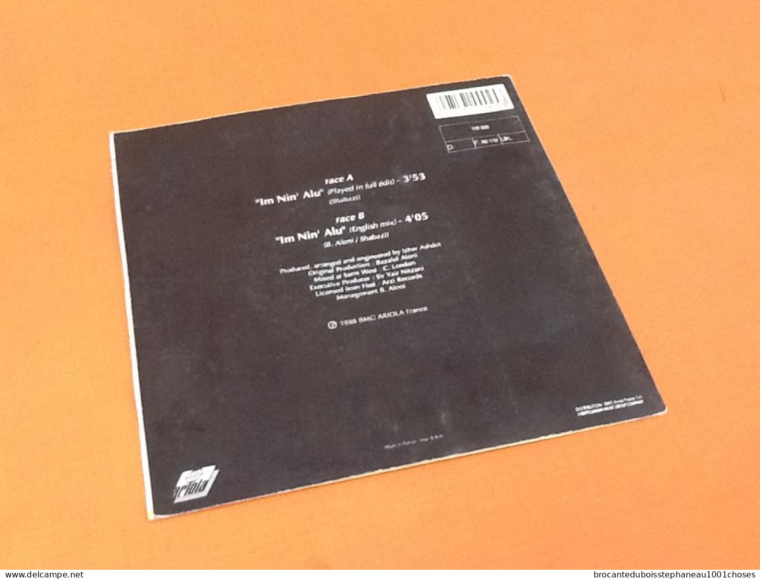 Vinyle 45 Tours  Ofra Haza  Im Nin'  Alu  (1988) (article Vendu En L' état, état D' Usage Voir Toutes Les Photos) Vinyle - Disco, Pop
