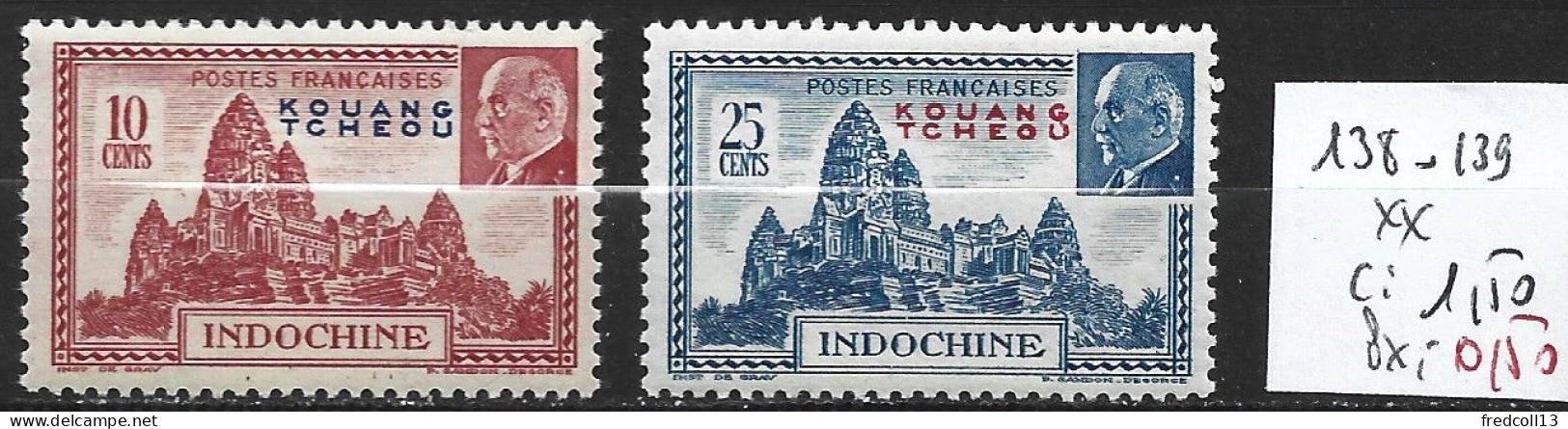 KOUANG-TCHEOU 138-39 ** Côte 1.50 € - Nuovi