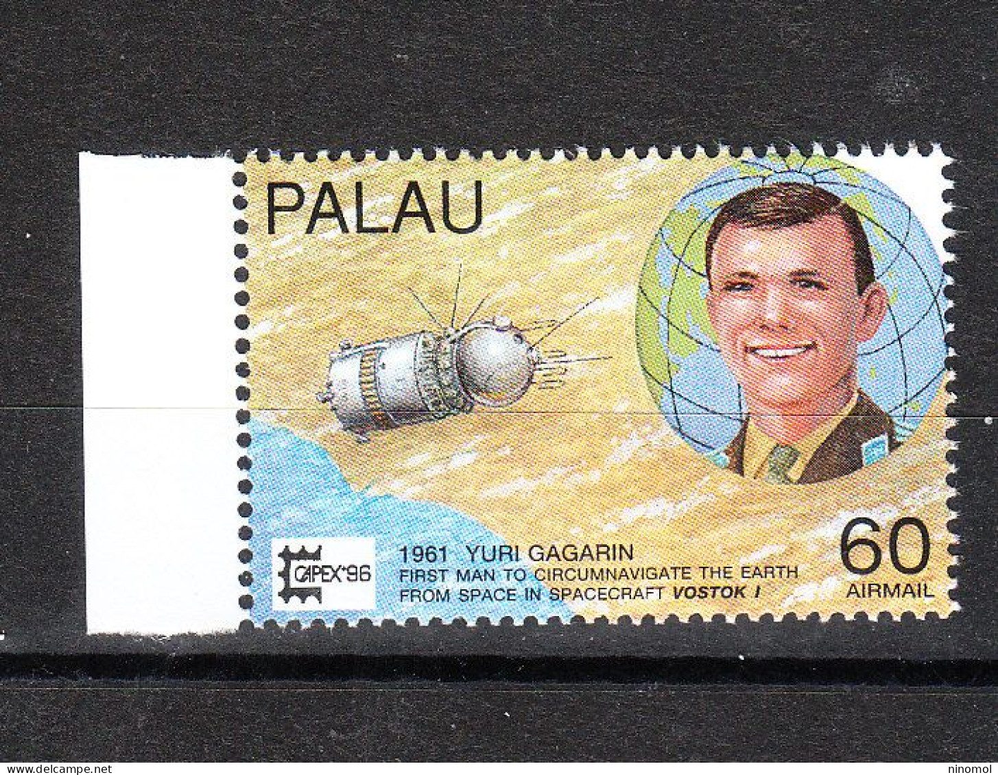 Palau - 1996. Gagarin 1^ Circumnavigatore Astronauta Su Vostok 1. 1st Astronaut Circumnavigator On Vostok 1. MNH - Océanie