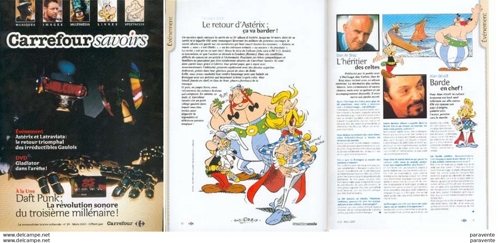 ASTERIX : Magazine CARREFOUR SAVOIRS 21 En 2001 - Asterix