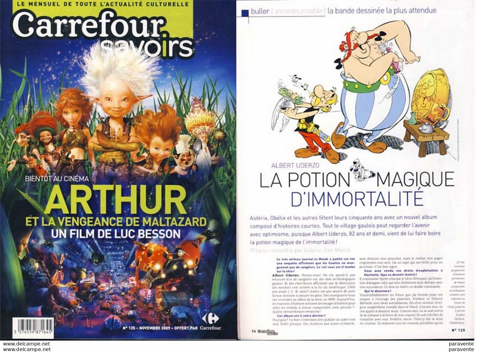 ASTERIX : Magazine CARREFOUR SAVOIRS 125 En 2009 - Astérix