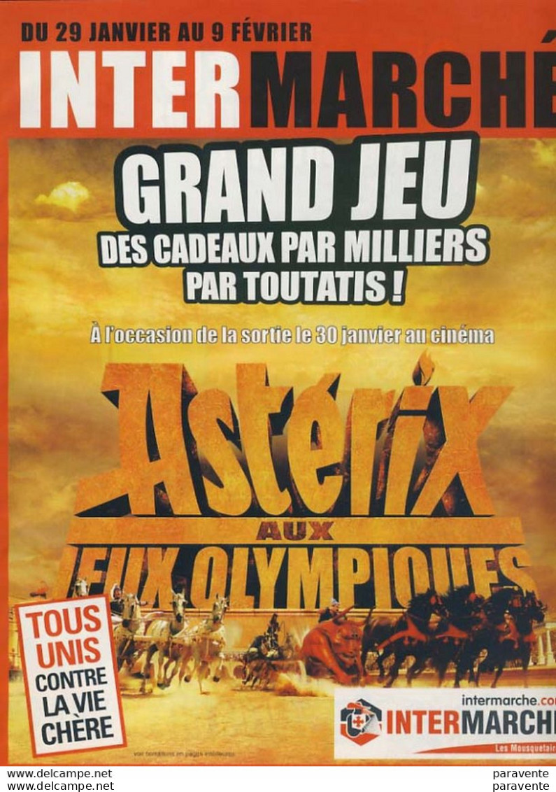 ASTERIX : Catalogue INTERMARCHE 2008 Grand Jeu ASTERIX AUX JEUX OLYMPIQUES - Astérix