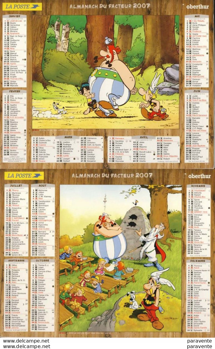 ASTERIX : Calendrier LA POSTE 2007 - Astérix