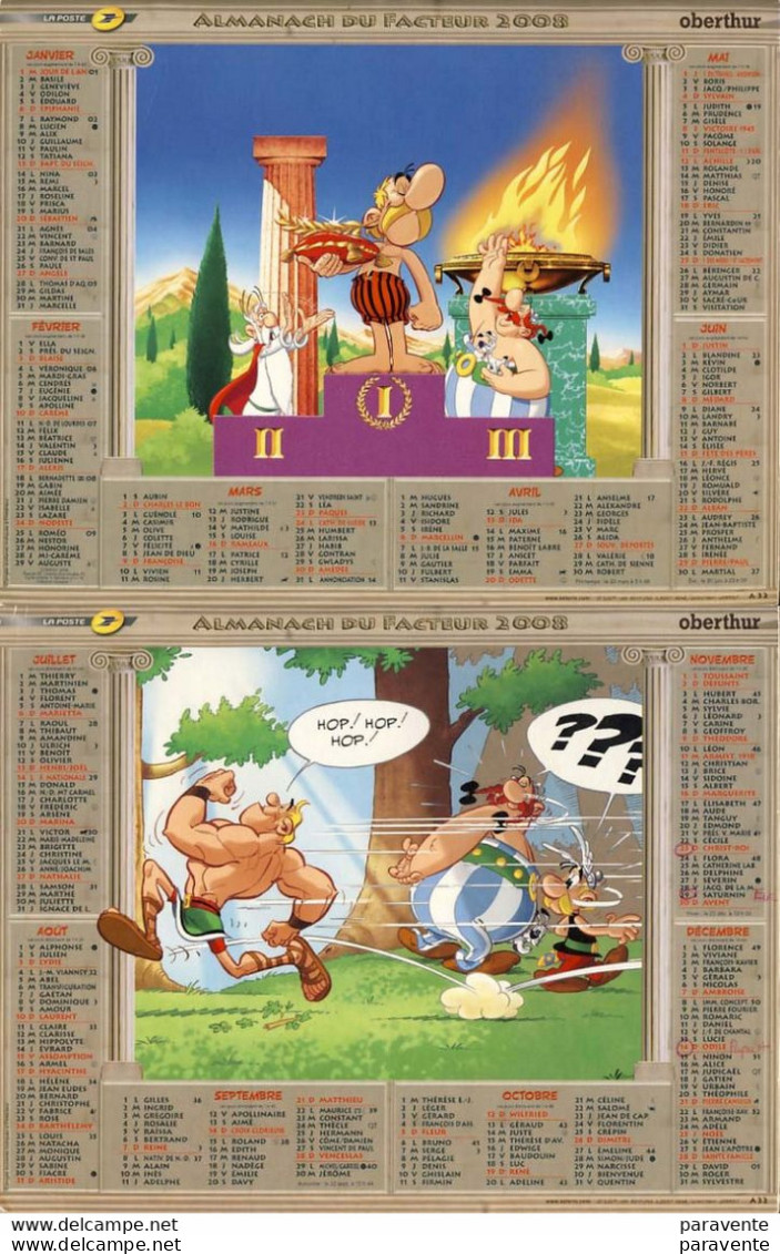 ASTERIX : Calendrier LA POSTE 2008 - Astérix