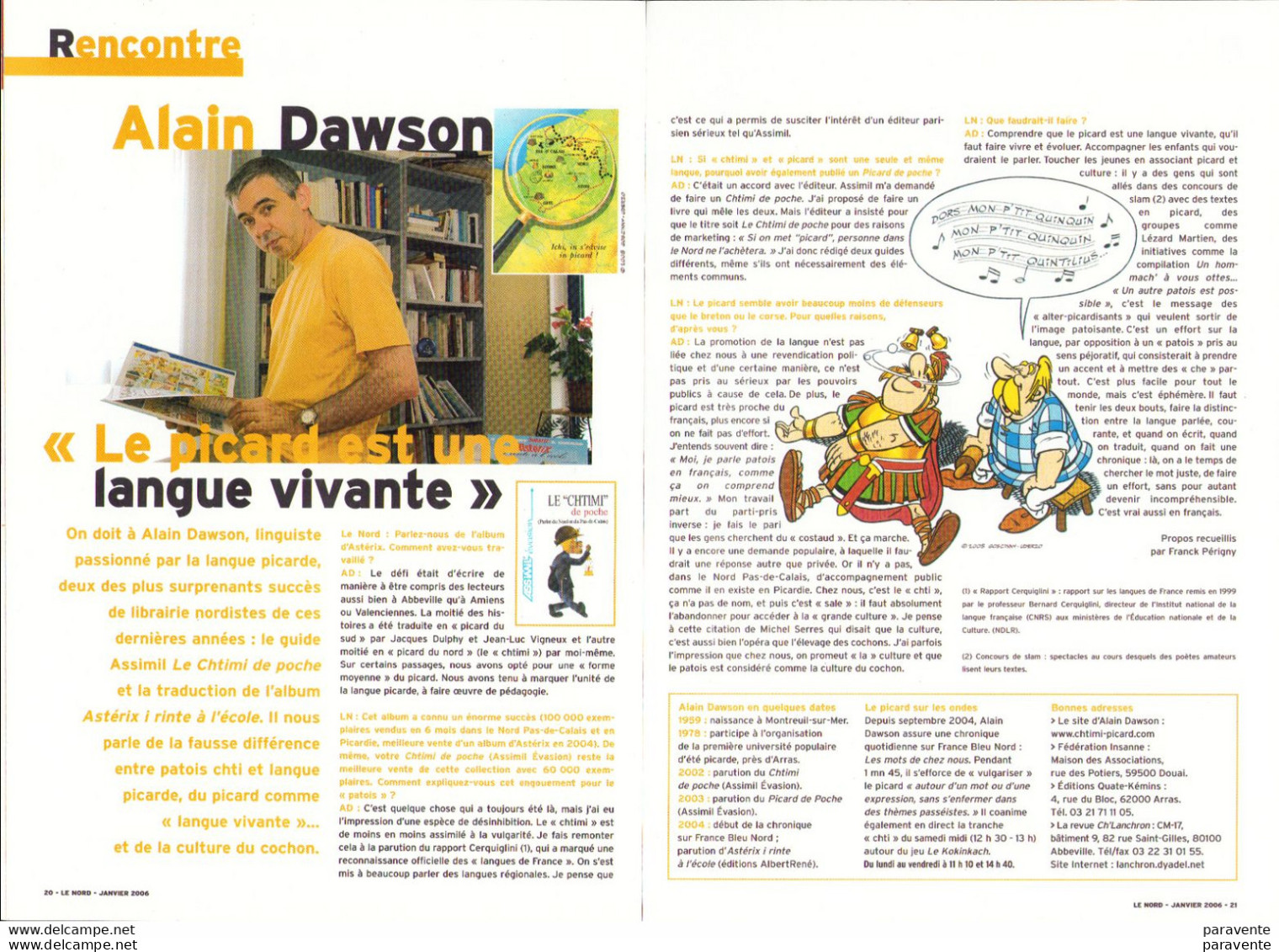 ASTERIX : Magazine LE NORD 188 , 2006 - Astérix