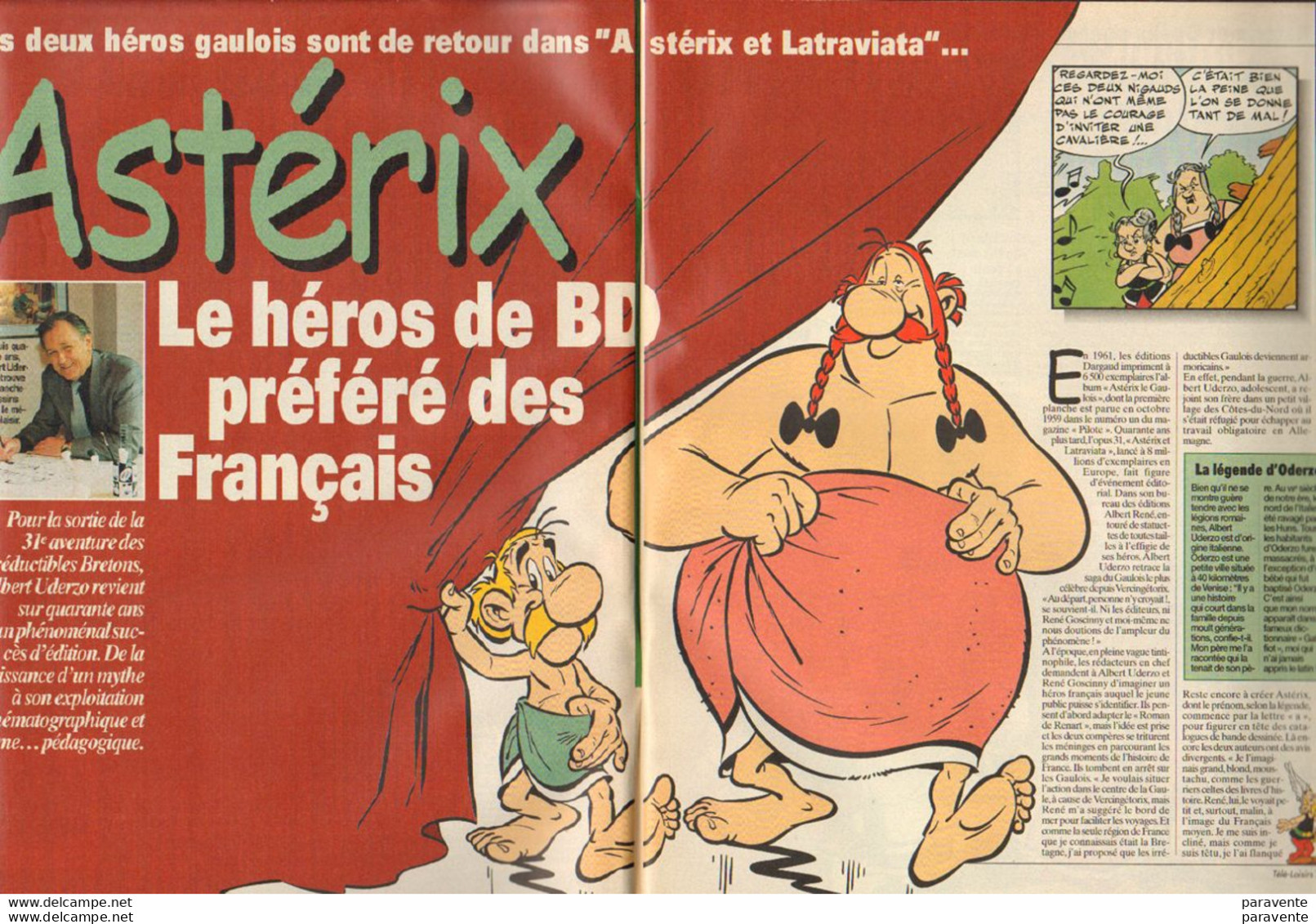 ASTERIX : Magazine TELE LOISIRS 785 , 2001 - Asterix