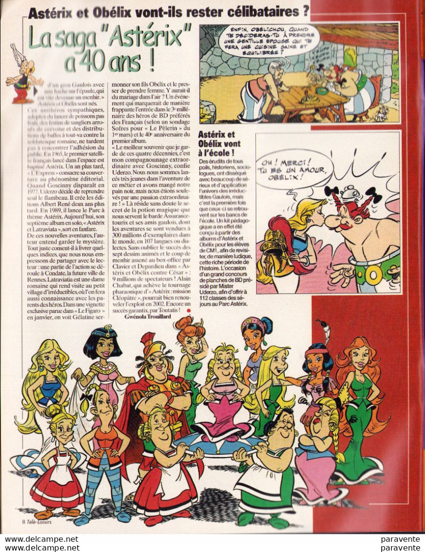 ASTERIX : Magazine TELE LOISIRS 785 , 2001 - Astérix