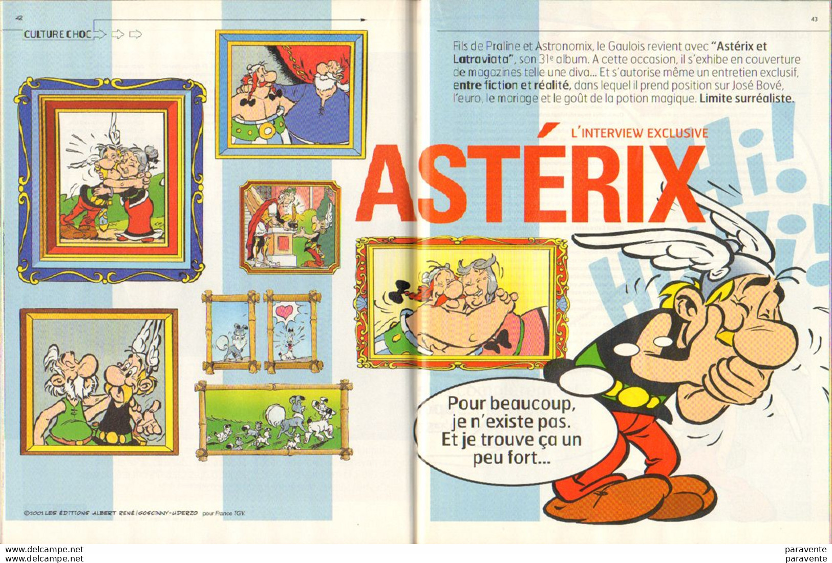 ASTERIX : Magazine FRANCE TGV ( + Petite Illustation Rahan ) - Astérix