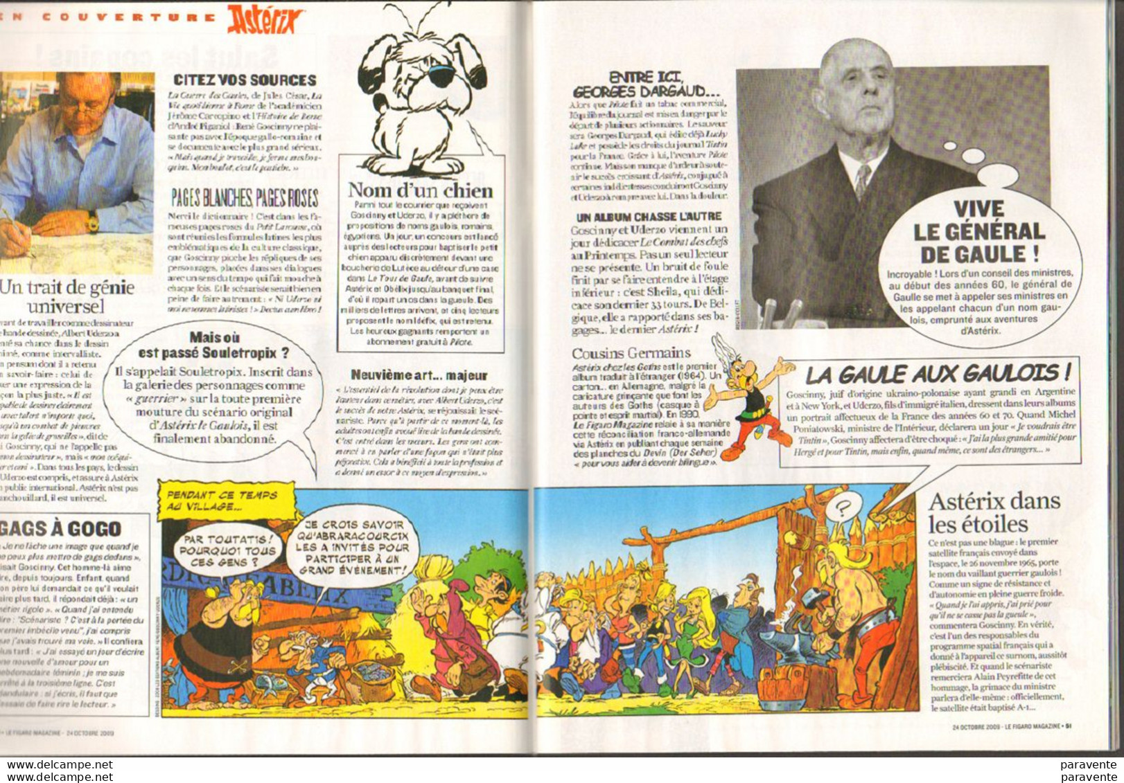 ASTERIX : Magazine FIGARO 2009 - Asterix