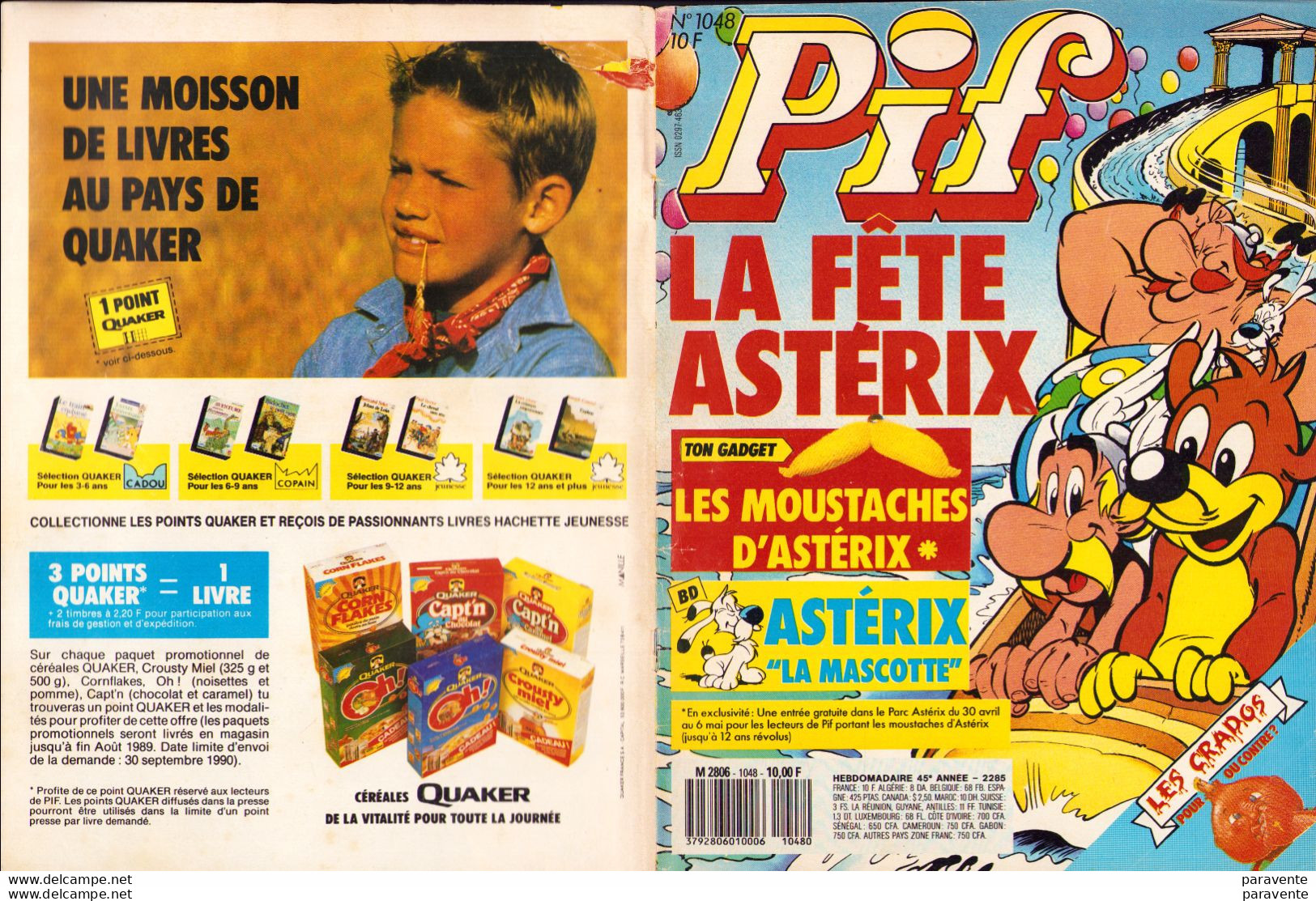 ASTERIX : Magazine PIF N°1048 LA FËTE ASTERIX - Astérix