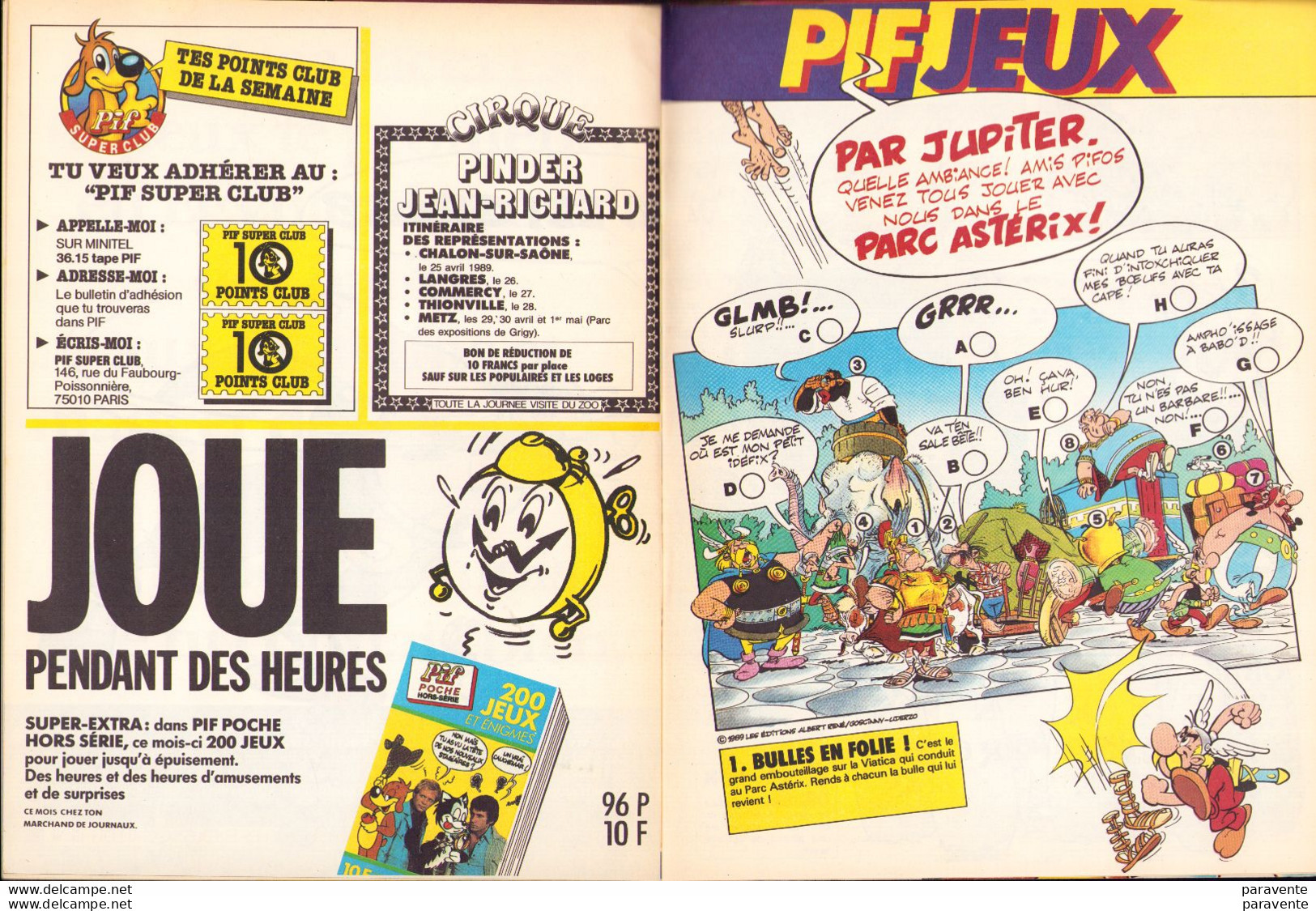 ASTERIX : Magazine PIF N°1048 LA FËTE ASTERIX - Asterix