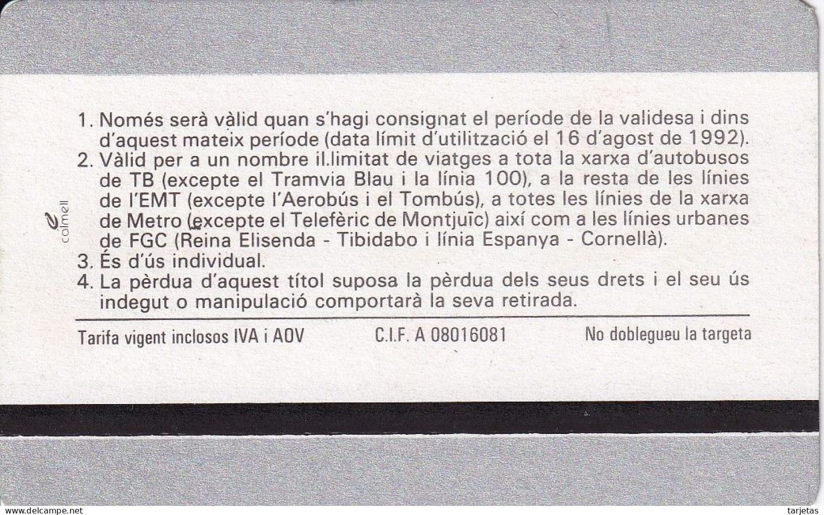 BILLETE OLIMPIC DE BARCELONA 92 - COBI (OLYMPIC GAMES) - Otros & Sin Clasificación