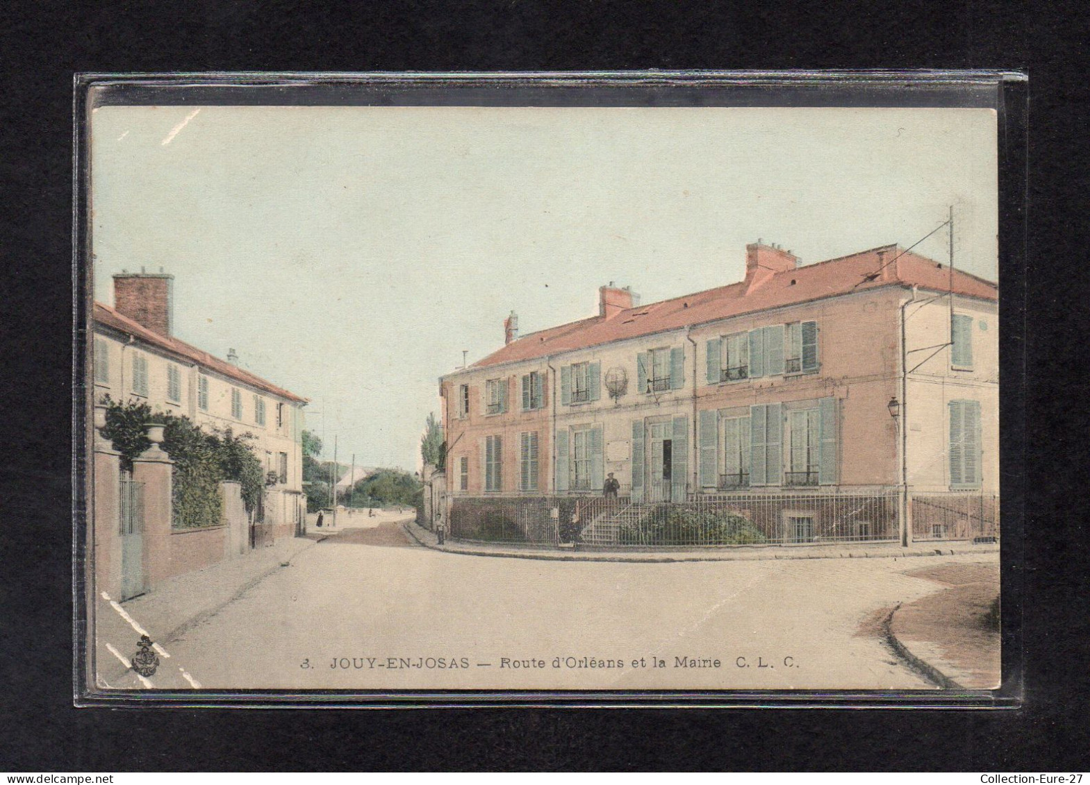 (08/02/24) 78-CPA JOUY EN JOSAS - ROUTE D'ORLEANS ET LA MAIRIE - COLORISEE - Jouy En Josas