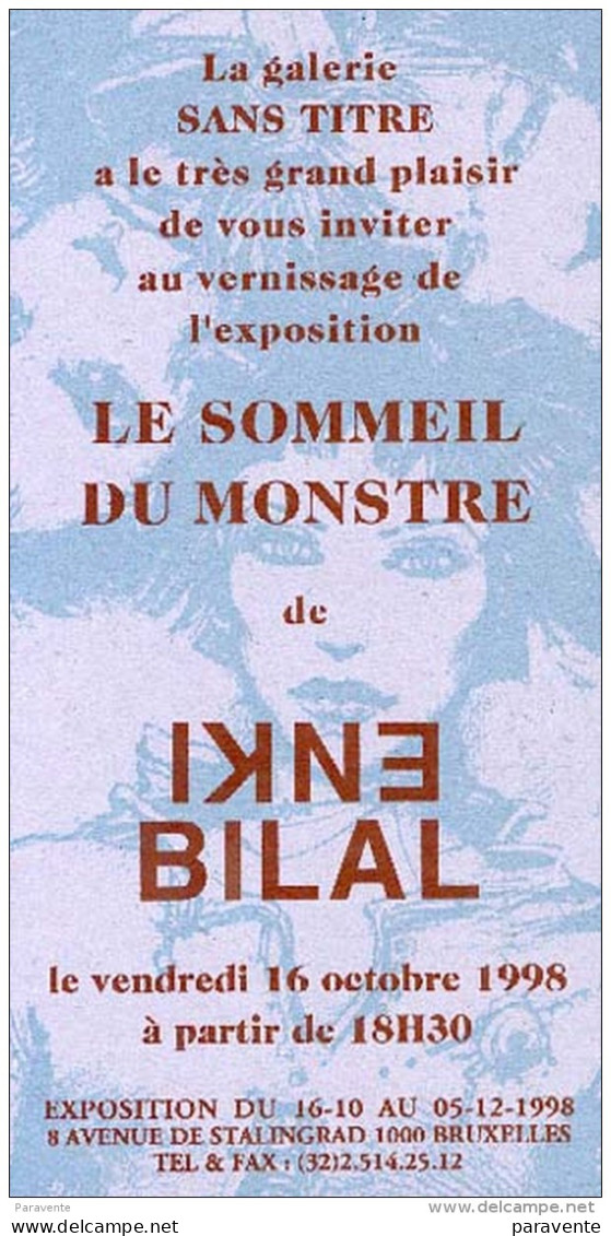 BILAL : Carte Invitation Dedicace Librairie Sans Titre - Bilal