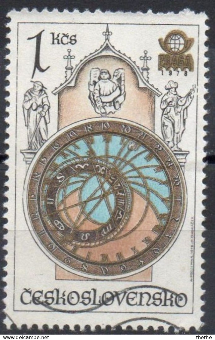 TCHECOSLOVAQUIE -  "PRAGA 1978" Exposition Philatélique Internationale. L'Heure Astronomique. - Used Stamps