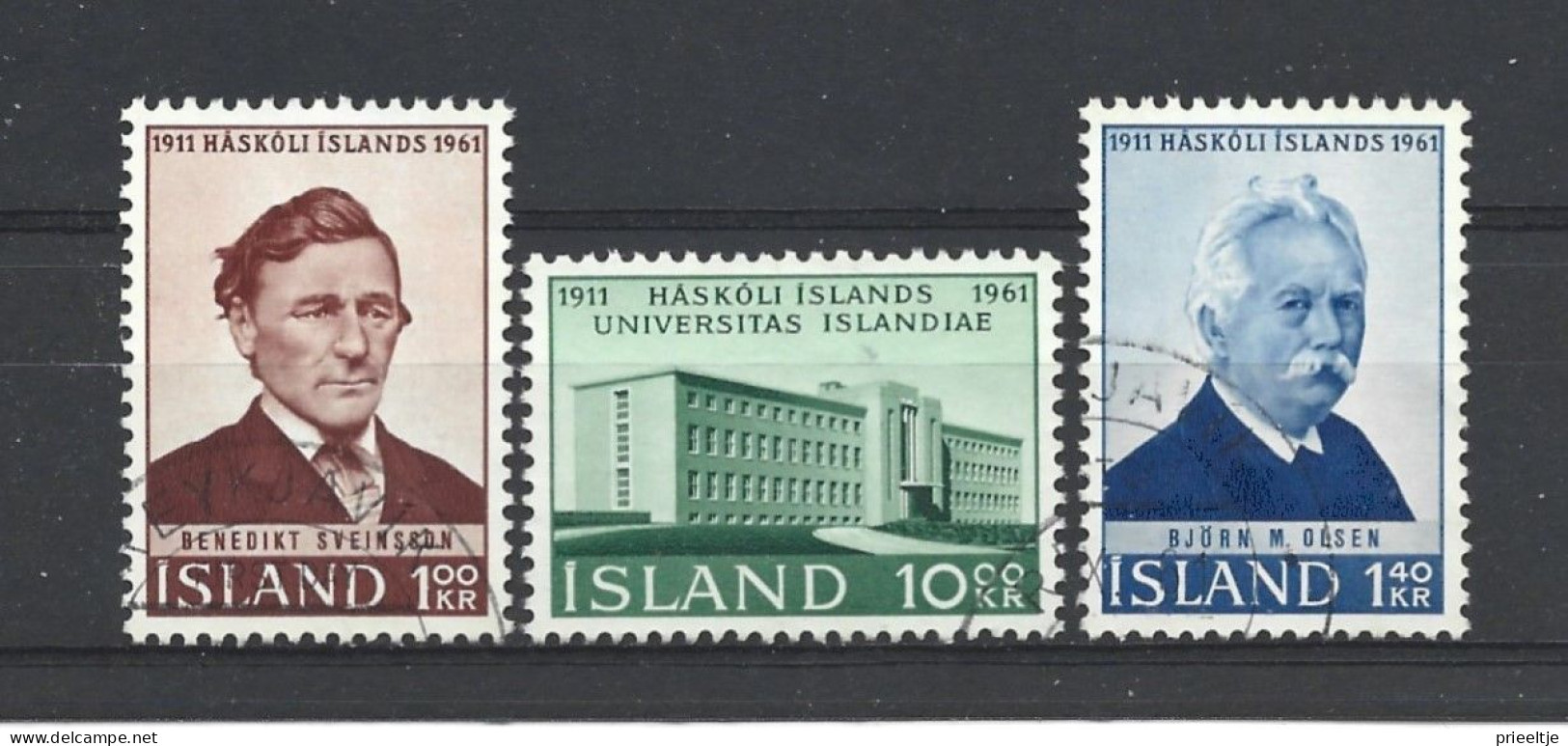 Iceland 1961 University 50th Anniv. Y.T. 313/315 (0) - Gebruikt