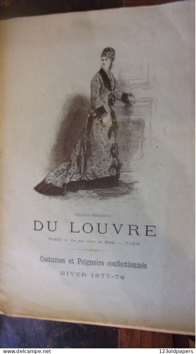 ️ RARE 1877 / 78 Catalogue Grands Magasins Du Louvre Paris COSTUMES PEIGNOIRS CONFECTIONNES  HIVER - Fashion