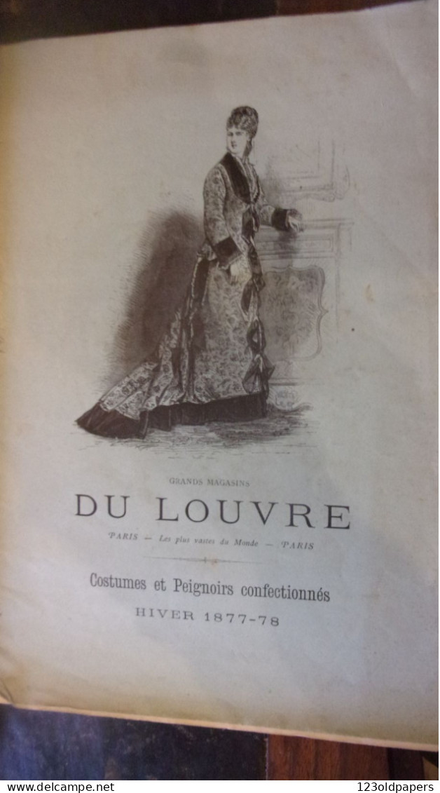 ️ RARE 1877 / 78 Catalogue Grands Magasins Du Louvre Paris COSTUMES PEIGNOIRS CONFECTIONNES  HIVER - Mode