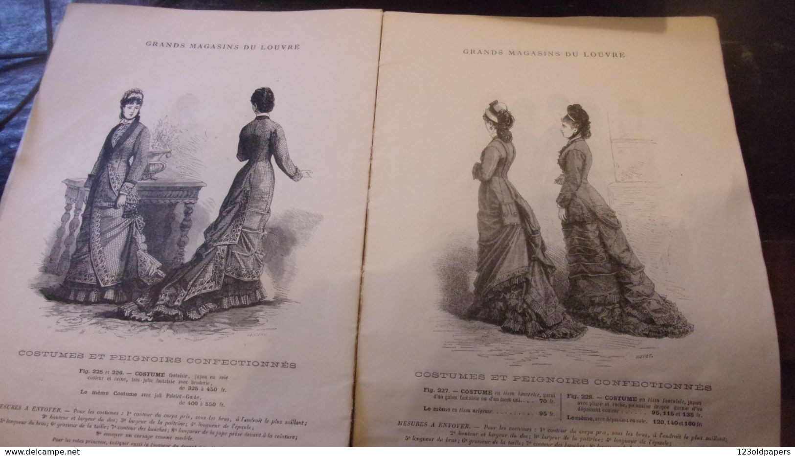 ️ RARE 1877 / 78 Catalogue Grands Magasins Du Louvre Paris COSTUMES PEIGNOIRS CONFECTIONNES  HIVER - Mode