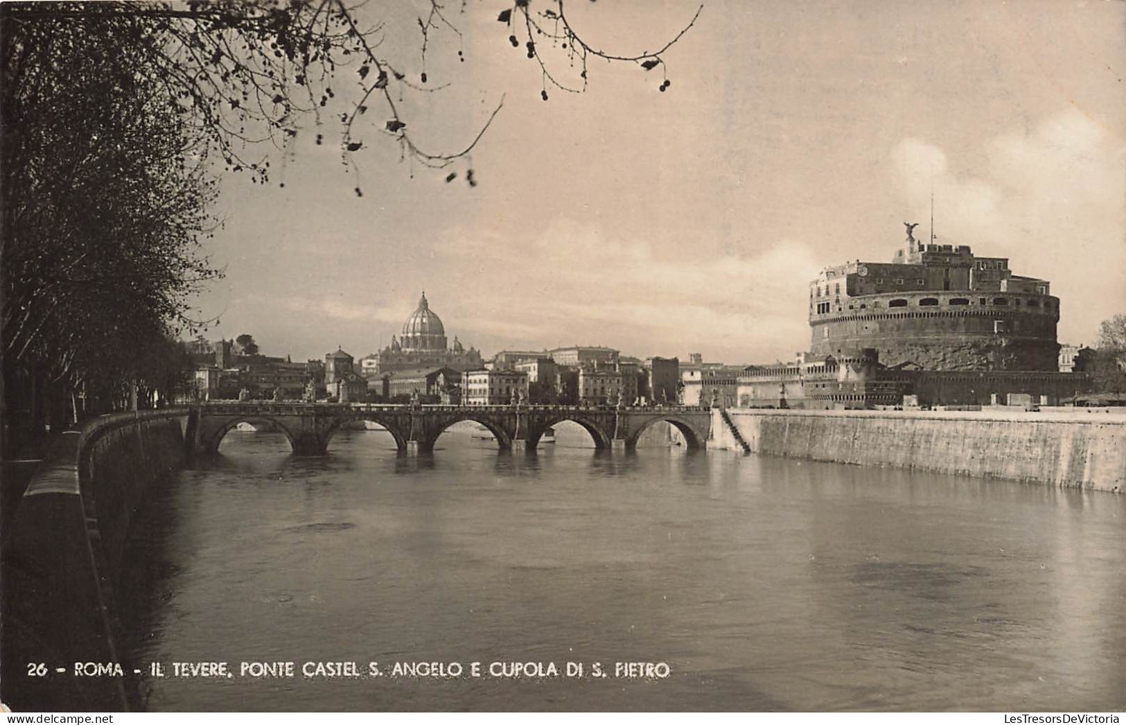 ITALIE - Roma - Il Tevere - Ponte Castel S. Angelo E Cupola Di S. Petro - Carte Postale - San Pietro