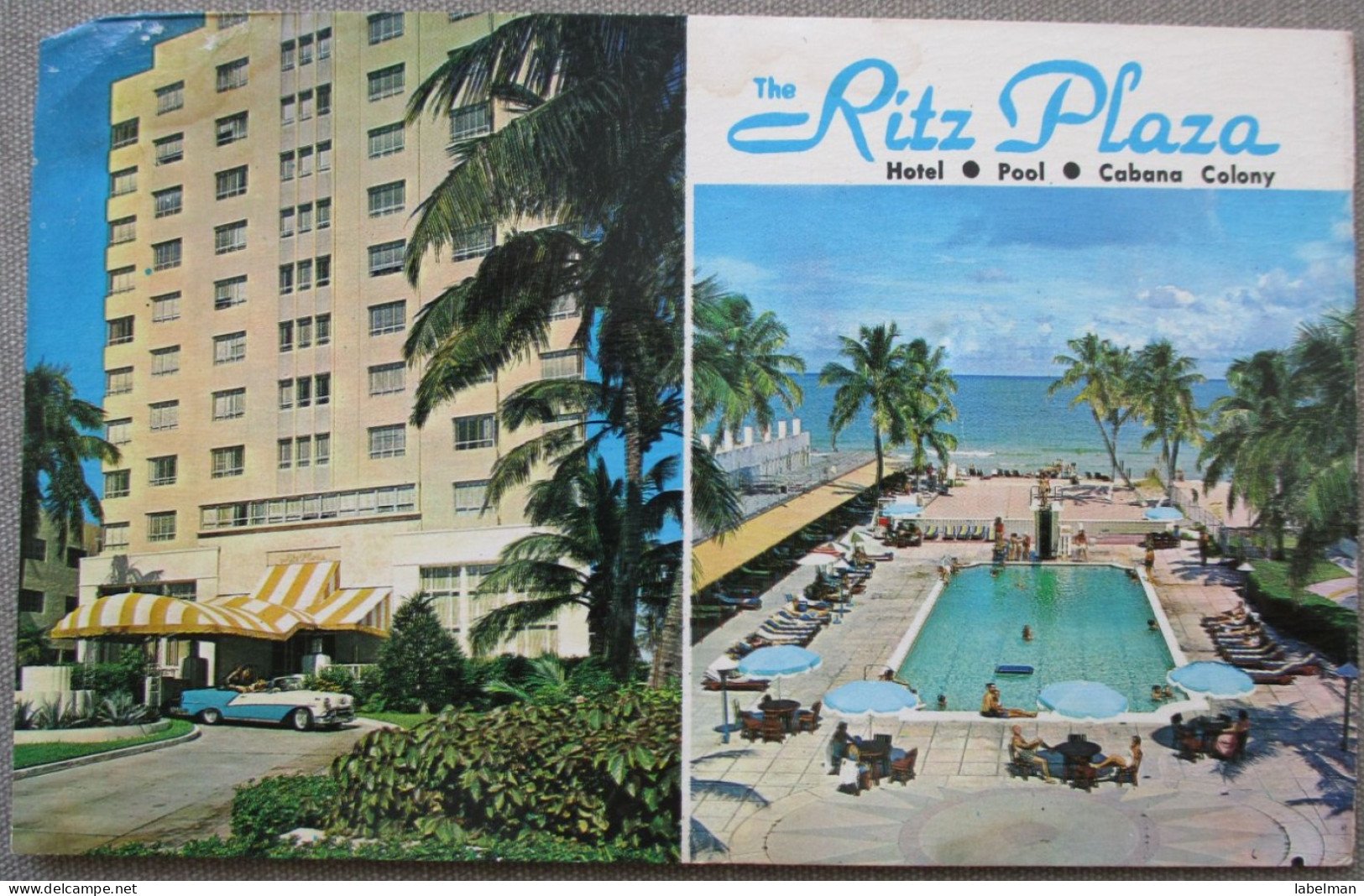 USA CALIFORNIA FLORIDA MIAMI BEACH JACOBS RITZ PLAZA HOTEL CARD POSTCARD CARTE POSTALE POSTKARTE CARTOLINA ANSICHTSKARTE - Long Beach