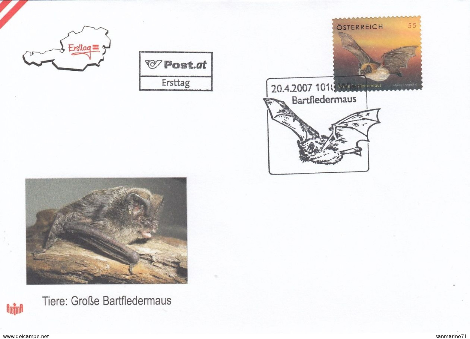 FDC AUSTRIA 2651 - Pipistrelli