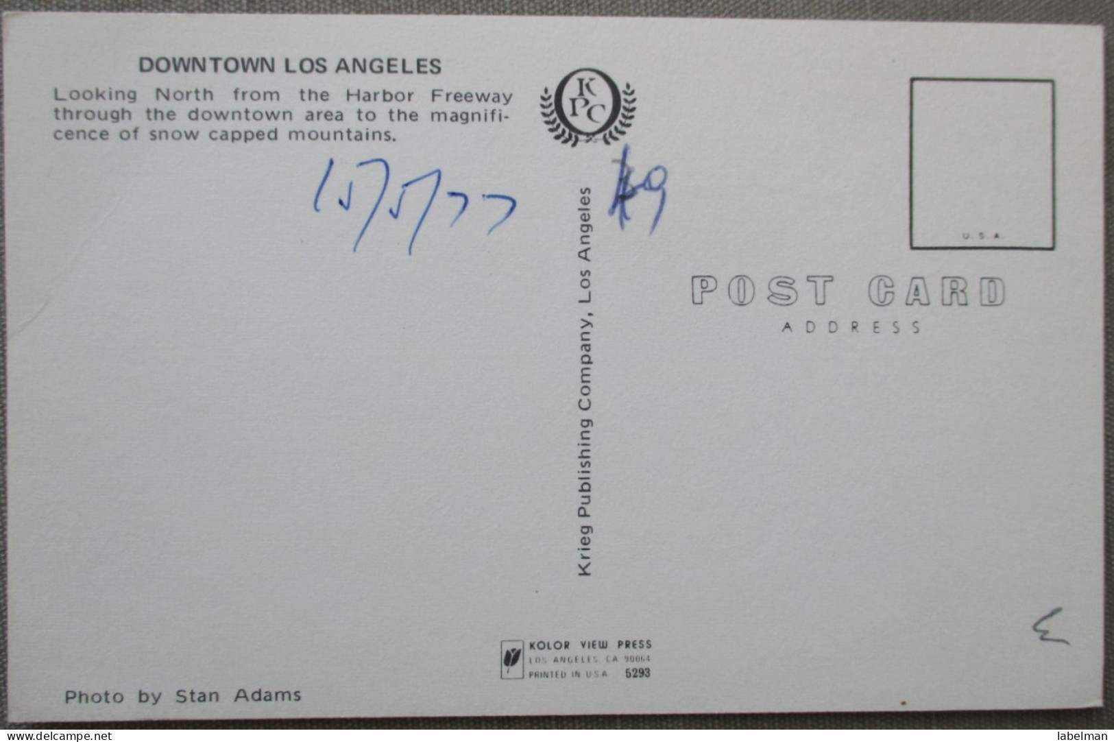 USA CALIFORNIA LOS ANGELES DOWNTOWN CITY KARTE CARD POSTCARD CARTE POSTALE POSTKARTE CARTOLINA ANSICHTSKARTE - Long Beach