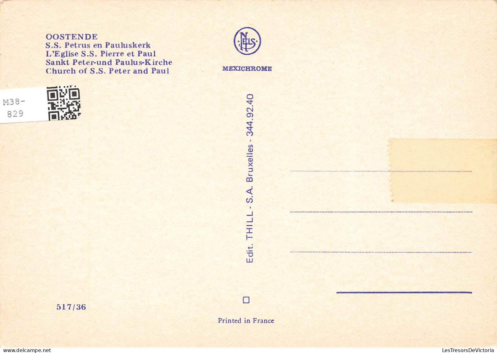 BELGIQUE - Oostende - Vue Générale De L'église SS Pierre Et Paul - Carte Postale - Oostende