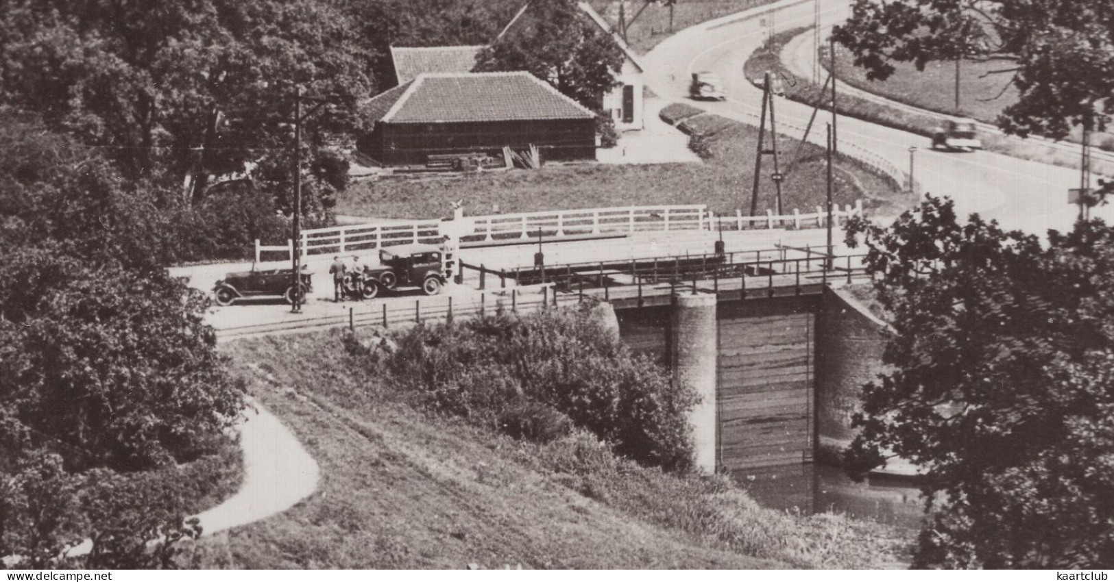 Rhenen, Grebbe-panorama - (Nederland/Holland) - Oldtimer Auto's - WWII - Afz. Arbeidsman, Kamp 317, NAD, Rheenen - Rhenen