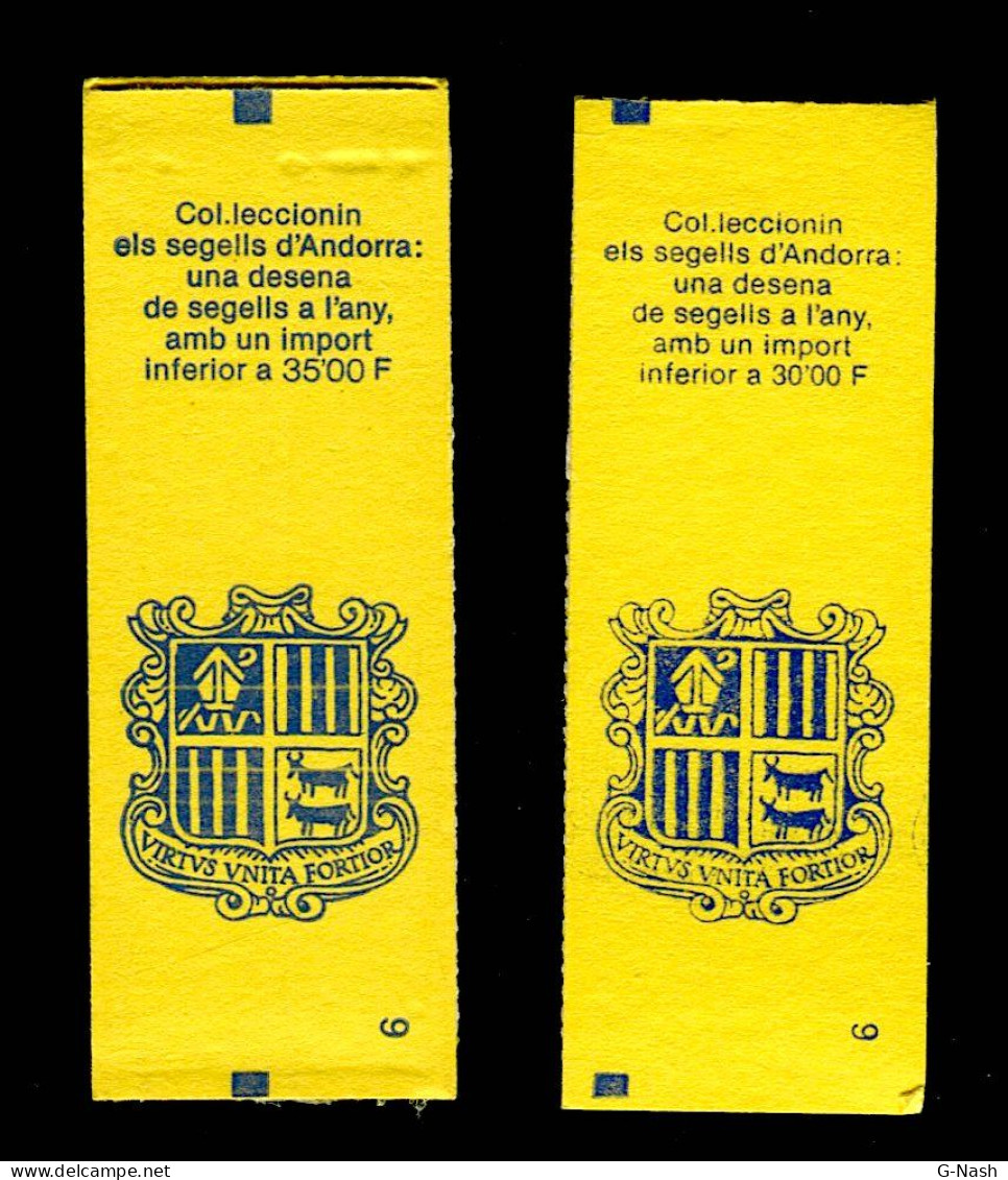 ANDORRE - Lot De 2 Carnets (N° 3 Et 4) 2F30 Rouge Et 2F50 Rouge - Postzegelboekjes