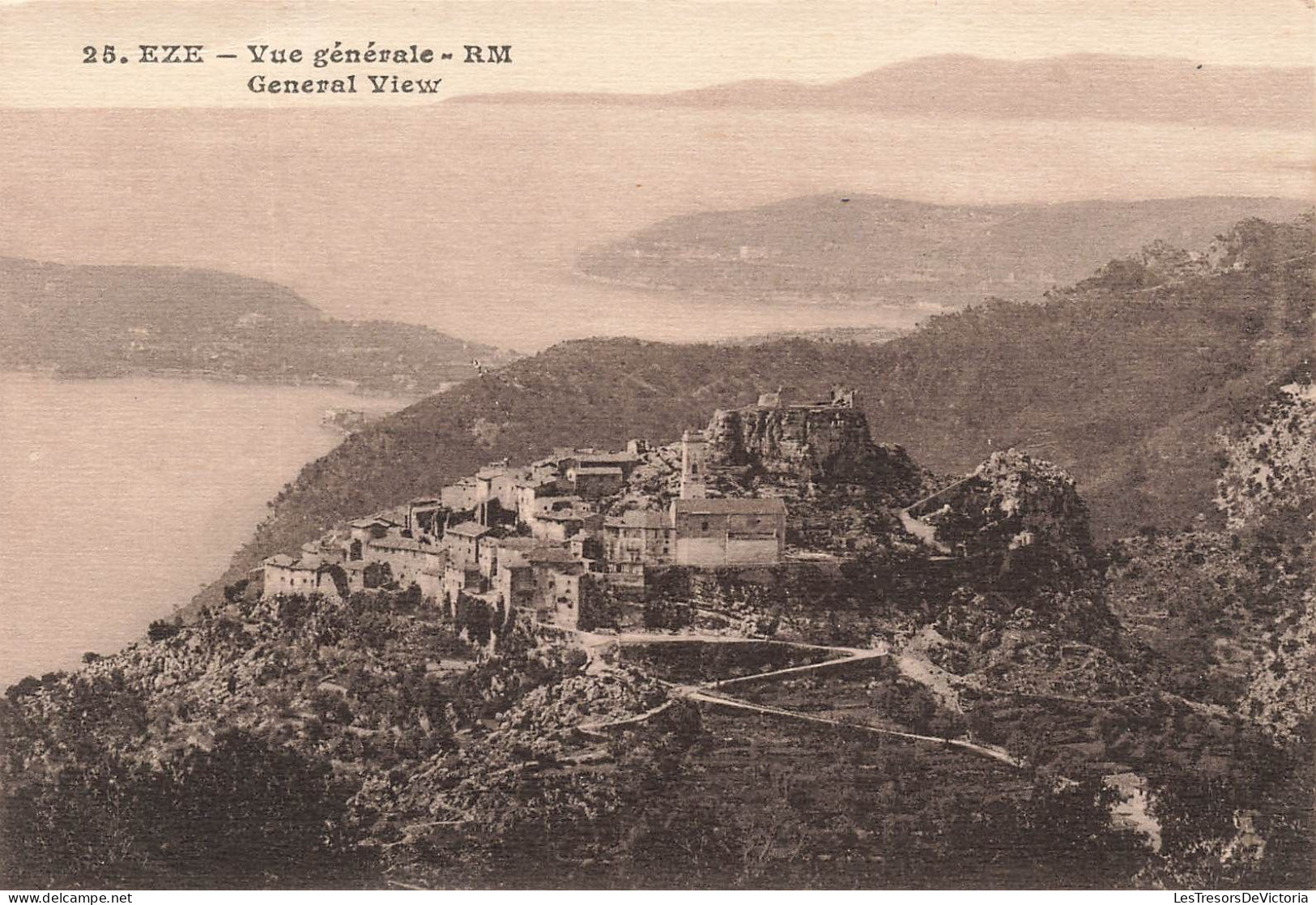 FRANCE - Eze -  Vue Générale De La Ville - RM - Carte Postale Ancienne - Eze