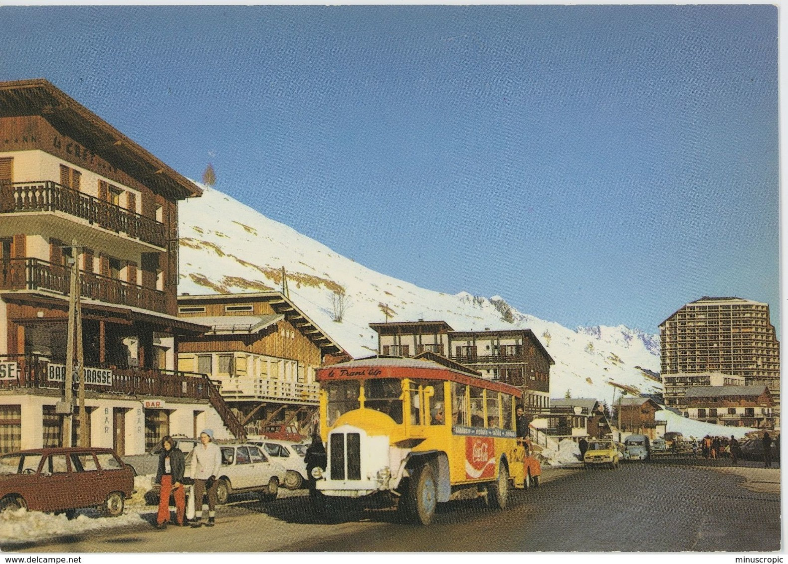 CPSM Autobus - Les Deux Alpes - Le Trans'alp - Autobus Renault TN6 - Autobús & Autocar