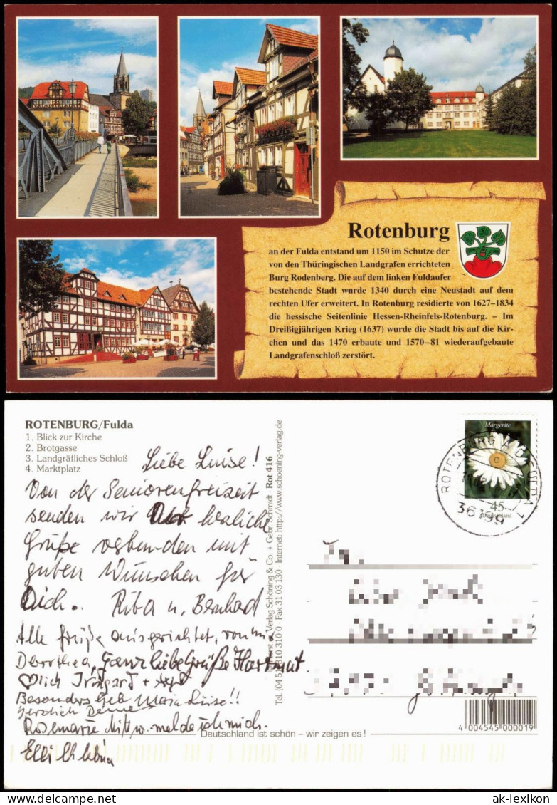 Rotenburg A. D. Fulda Mehrbildkarte Mit Ortsansichten, Chronik-Karte 1985 - Rotenburg