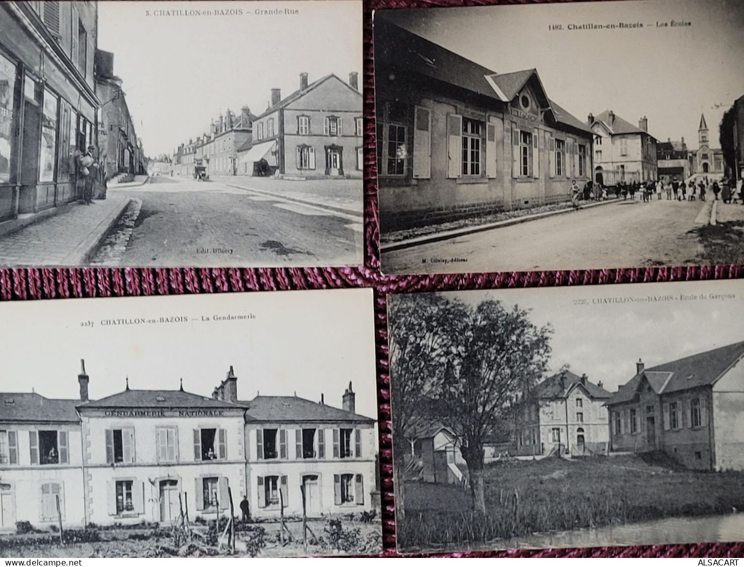 Chatillon En Bazois , 4 Cartes Les écoles , Gendarmerie - Chatillon En Bazois