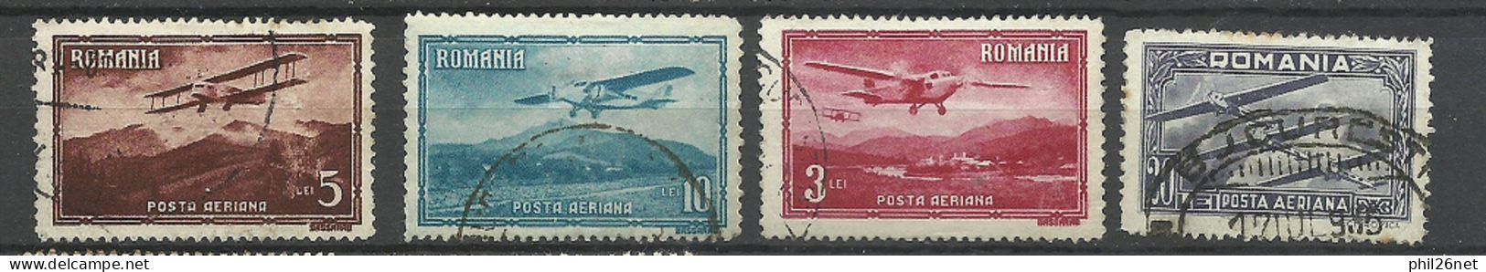 Roumanie Poste Aérienne  N°  15  à  18   Oblitérés   B/TB Voir Scans Soldé ! ! ! - Used Stamps