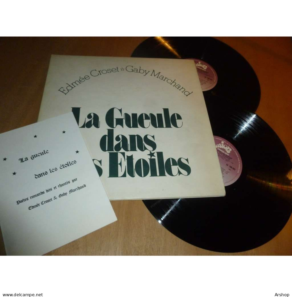EDMEE CROSET & GABY MARCHAND La Gueule Dans Les Etoiles DISQUE EVASION - 2 Lp 1973 - Instrumental