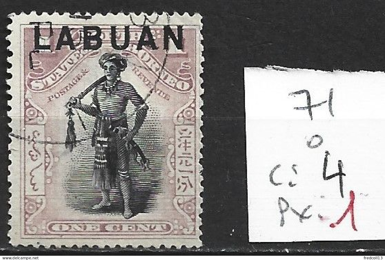 LABUAN 71 Oblitéré Côte 4 € - Noord Borneo (...-1963)