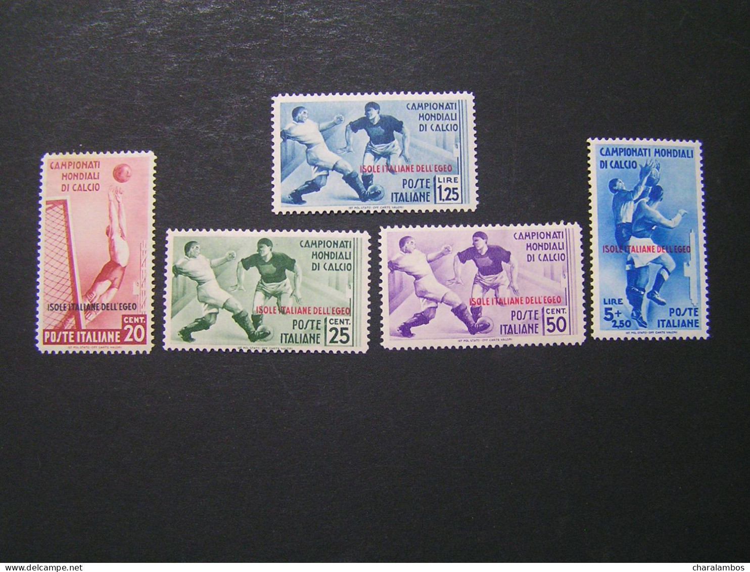 GREECE The DODECANESE PART OF THE ITALIAN DOMINION 1934 World Football Cup  MNH.. - Dodecaneso