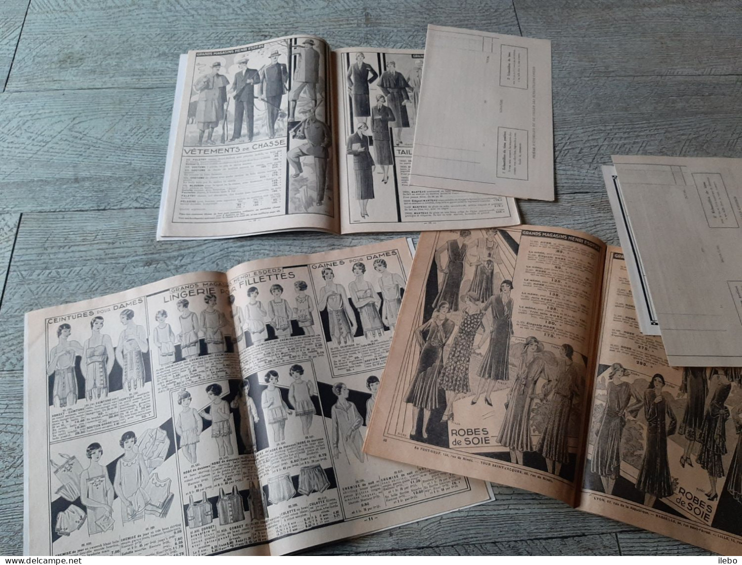 3 Catalogues Anciens Henri Esders 1930 Mode Femmes Hommes Enfants Blanc Catalogue - Mode