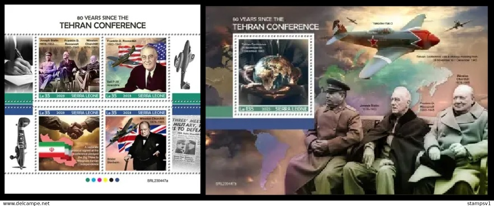 Sierra Leone  2023 80 Years Since The Tehran Conference. Winston Churchill. (447) OFFICIAL ISSUE - Sir Winston Churchill