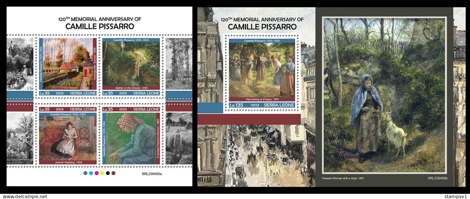 Sierra Leone  2023 120th Memorial Anniversary Of Camille Pissarro. (450) OFFICIAL ISSUE - Impresionismo