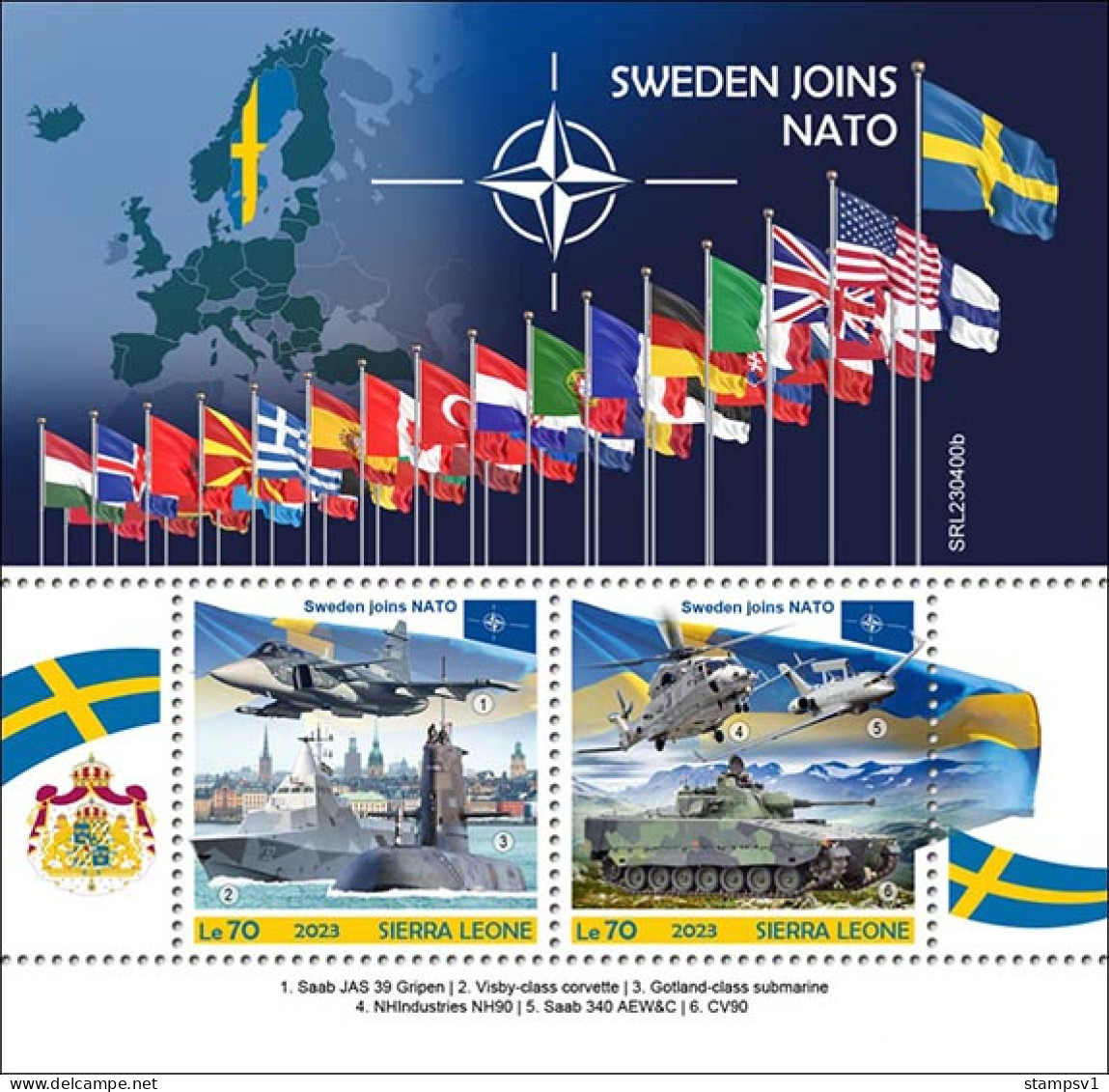 Sierra Leone  2023 Sweden Joins NATO. (460) OFFICIAL ISSUE - NATO